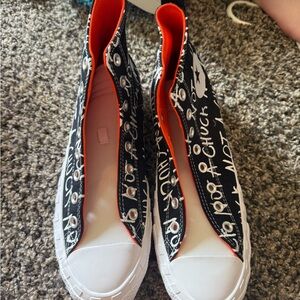 Converse Black and White Split Design Sneakers